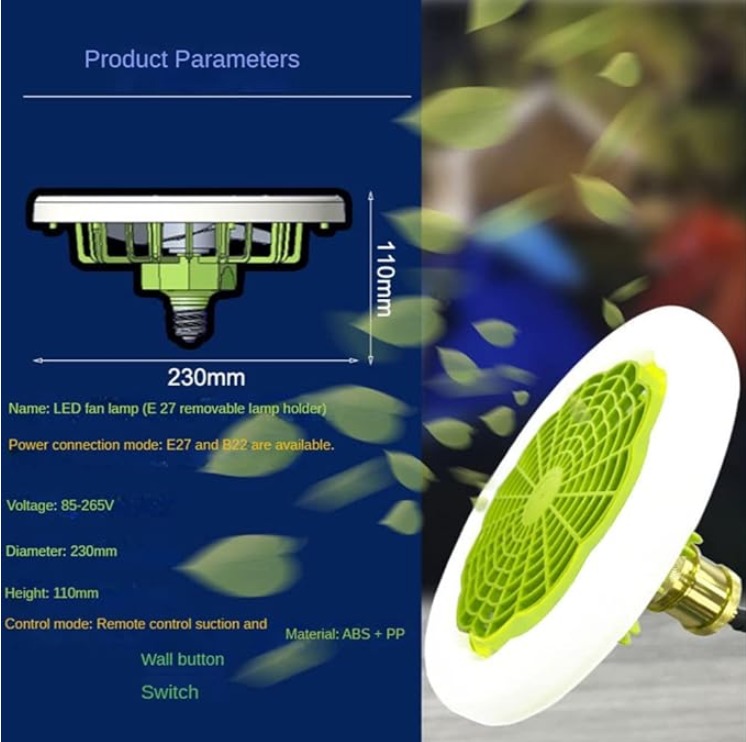 Miniatura 1 de VENTILADOR DE TECHO CON LAMPARA